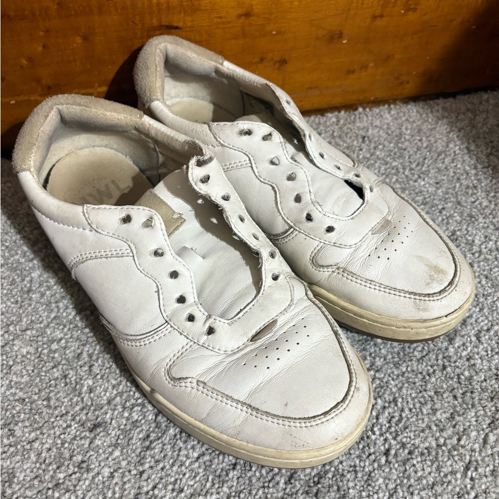 Madewell White Low-Top Sneakers with Perforated Details Women’s 6.5